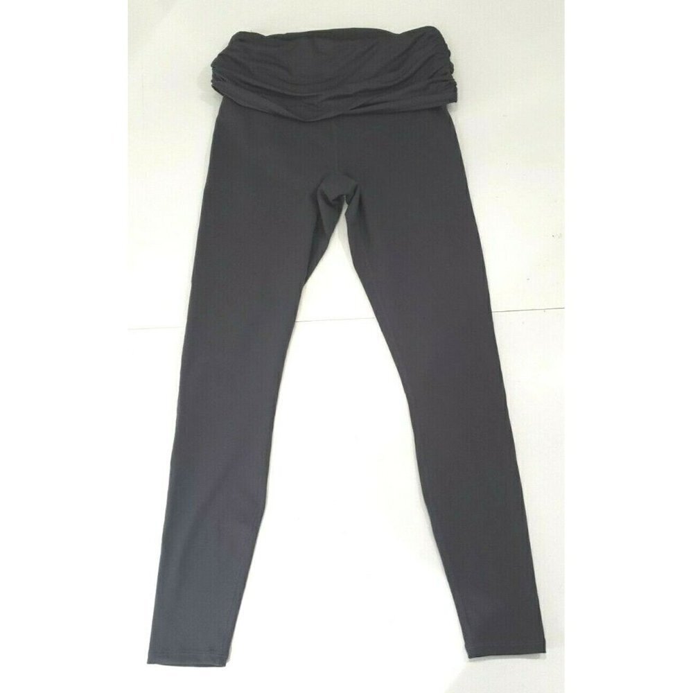 Fabletics Gray Activewear Leggings Ruched Ruffle Waist